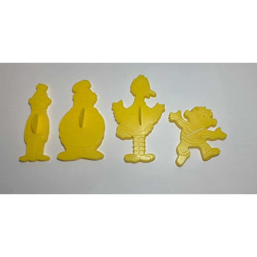 Vintage Sesame Street Cookie Cutters 1977 Ernie, Bert, Big Bird, Cookie Monster